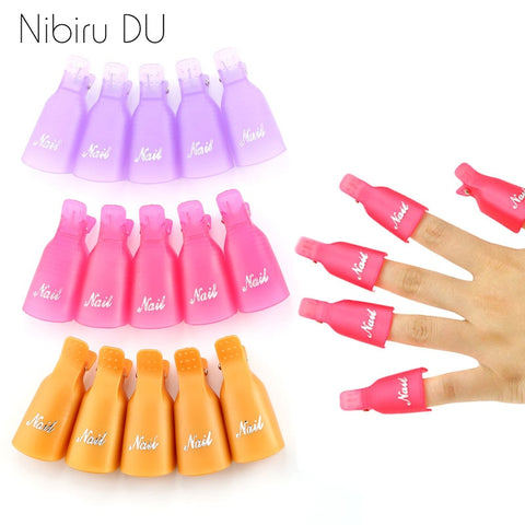 Plastic Nail Art Soak Off Cap Clips UV Gel Polish Remover Wrap Tool Fluid for Removal of Varnish Manicure Tools