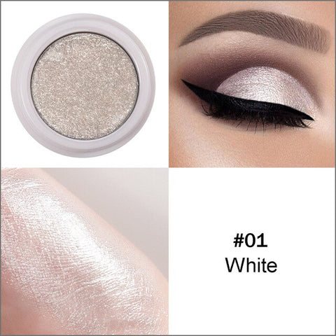 1 Piece Eyes Makeup Glitter & Shimmer Eye Shadow White 3D Face Highlighter Powder Women Professional Make up Cosmetics Eyeshadow