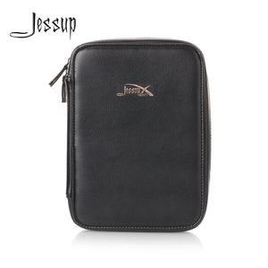 Jessup Royal Gold & Black Cosmetic bag set for Makeup accessories Women bags Make up tools Travel beauty case CB006