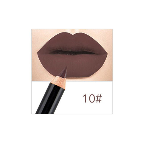 12 Color Matte Lip Liner Lipstick Pen Long Lasting Pigments Waterproof No Blooming Smooth Soft Makeup Tool Lips Contour Lipliner