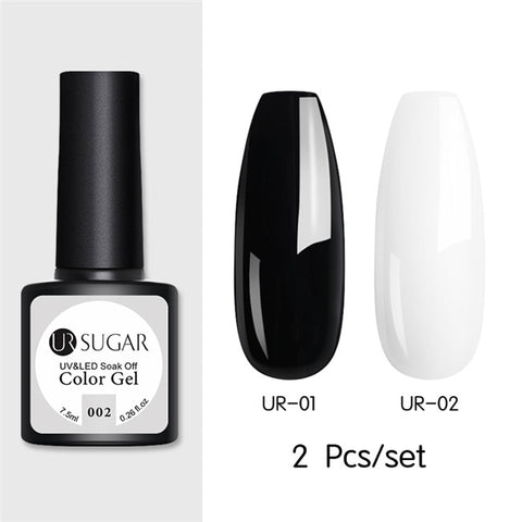 UR SUGAR Glitter UV Gel Nail Polish Set Nude Color Series Led Nail Gel Varnish Semi Permanent Nail Lacquer Sequins Gel 2pcs/set