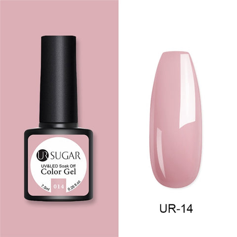 UR SUGAR Glitter UV Gel Nail Polish Set Nude Color Series Led Nail Gel Varnish Semi Permanent Nail Lacquer Sequins Gel 2pcs/set