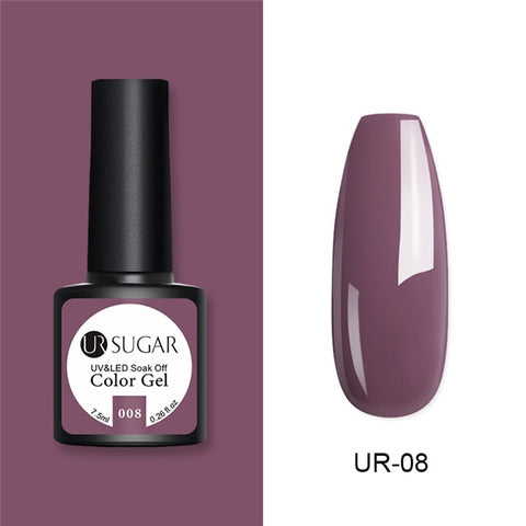 UR SUGAR Glitter UV Gel Nail Polish Set Nude Color Series Led Nail Gel Varnish Semi Permanent Nail Lacquer Sequins Gel 2pcs/set
