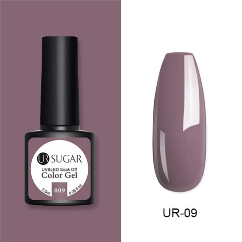 UR SUGAR Glitter UV Gel Nail Polish Set Nude Color Series Led Nail Gel Varnish Semi Permanent Nail Lacquer Sequins Gel 2pcs/set
