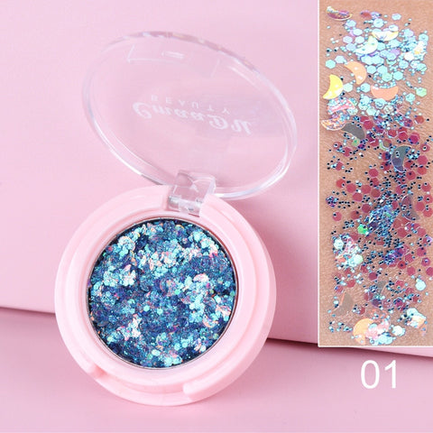 Eyeshadow Glitter Nail Hair Body Face Glitter Gel Art Flash Lasting Shimmer Eye Shadow Powder Makeup Waterproof Cosmetic TSLM2