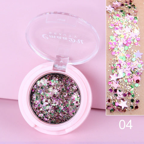 Eyeshadow Glitter Nail Hair Body Face Glitter Gel Art Flash Lasting Shimmer Eye Shadow Powder Makeup Waterproof Cosmetic TSLM2