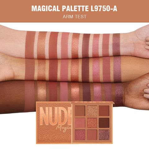 New Nude Warm Earth Color Eyeshadow Powder Makeup Palette Matte Shimmer Eye Pigmented Powder Make Up 9 Colors Eyeshadow