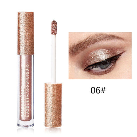 Miss Rose Dazzle Single Liquid Eye Shadow Tint Shimmer Make Up Waterproof Glitter Eyeshadow Shine Eye Metallic Cosmetics