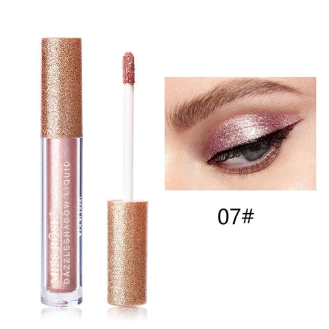 Miss Rose Dazzle Single Liquid Eye Shadow Tint Shimmer Make Up Waterproof Glitter Eyeshadow Shine Eye Metallic Cosmetics