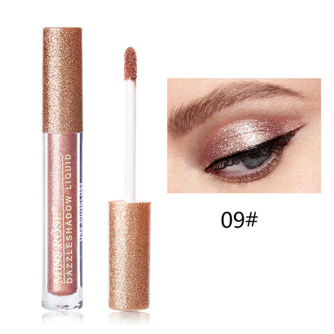 Miss Rose Dazzle Single Liquid Eye Shadow Tint Shimmer Make Up Waterproof Glitter Eyeshadow Shine Eye Metallic Cosmetics