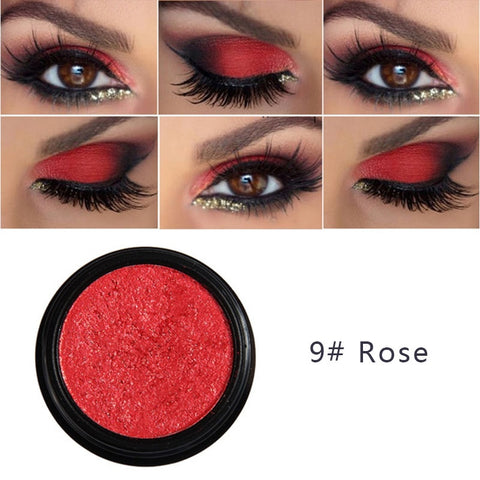 PHOERA Metal Eyeshadow Makeup Palette Nude Red Black Color Glitter Eye Shadow Natural Eyes Make Up maquillage TSLM2