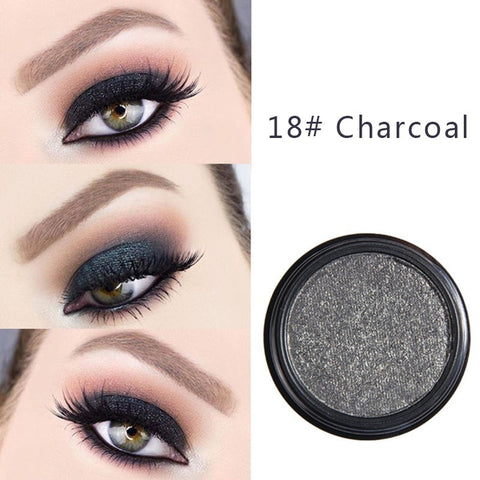 PHOERA Metal Eyeshadow Makeup Palette Nude Red Black Color Glitter Eye Shadow Natural Eyes Make Up maquillage TSLM2