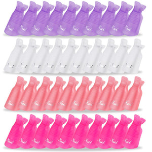 10PCS Plastic Nail Art Soak Off Cap Clip UV Gel Polish Remover Wrap Tool Nail Art Tips for Fingers Nail Polish Remover Nail Tool