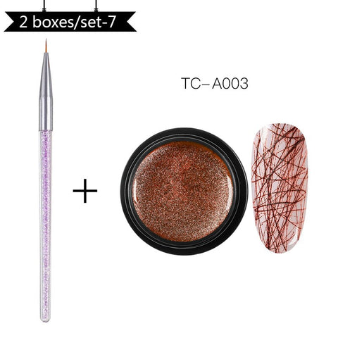 5ml Spider Gel Creative Wire Drawing Nail Gel Lacquer Point To Line Pulling Silk Spider Gel Polish Painting Nail Tips Manicure