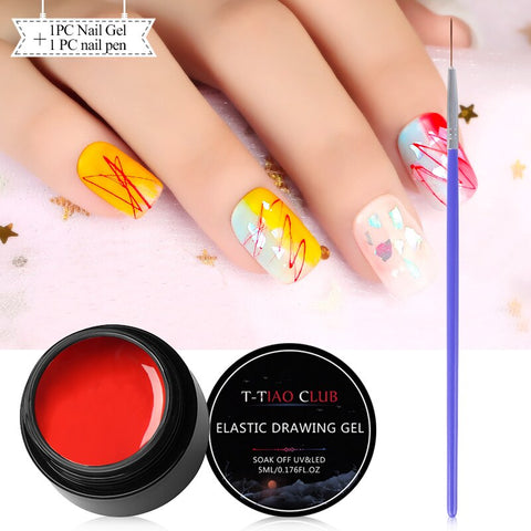 5ml Spider Gel Creative Wire Drawing Nail Gel Lacquer Point To Line Pulling Silk Spider Gel Polish Painting Nail Tips Manicure