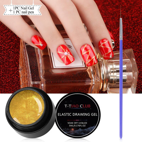 5ml Spider Gel Creative Wire Drawing Nail Gel Lacquer Point To Line Pulling Silk Spider Gel Polish Painting Nail Tips Manicure