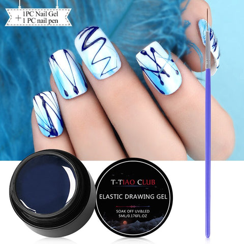 5ml Spider Gel Creative Wire Drawing Nail Gel Lacquer Point To Line Pulling Silk Spider Gel Polish Painting Nail Tips Manicure