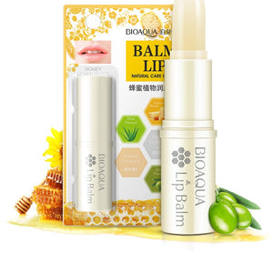 BIOAQUA Natural Aloe Honey Moisturizing Lip Balm Colorless Refine repair lip wrinkles For Woman Winter Lip Care Free Shipping