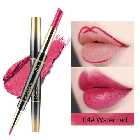 Nude Color 2 In 1 Double-end Lip liner Pencil Waterproof Sexy Lipstick Long-lasting Women Makeup Tools