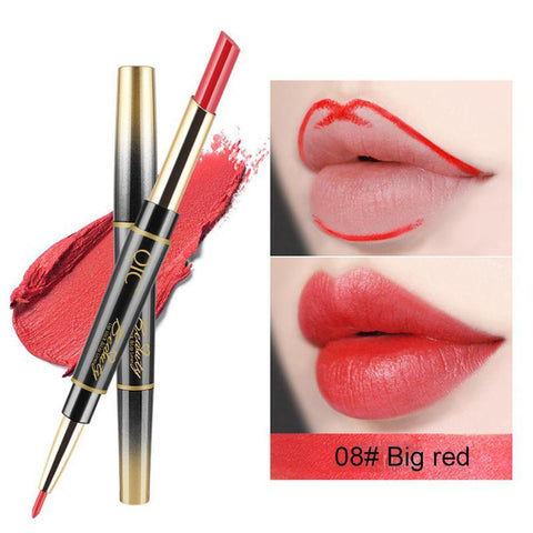 Nude Color 2 In 1 Double-end Lip liner Pencil Waterproof Sexy Lipstick Long-lasting Women Makeup Tools