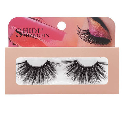 1 Pair 27MM Lashes 3D Mink Hair False Eyelashes Long Wispies Multilayers Fluffy Eyelashes Cruelty-free Handmade 30mm Lashes