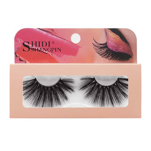 1 Pair 27MM Lashes 3D Mink Hair False Eyelashes Long Wispies Multilayers Fluffy Eyelashes Cruelty-free Handmade 30mm Lashes