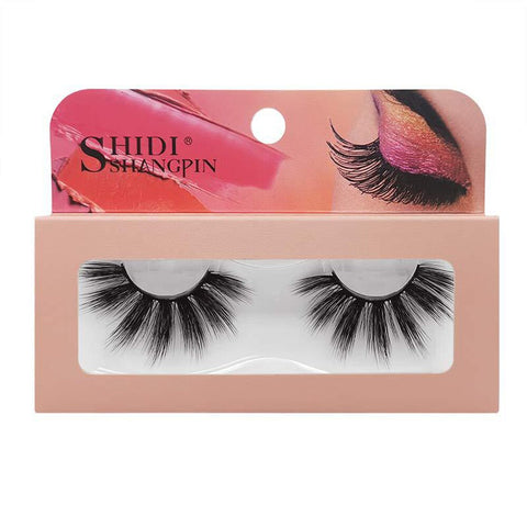 1 Pair 27MM Lashes 3D Mink Hair False Eyelashes Long Wispies Multilayers Fluffy Eyelashes Cruelty-free Handmade 30mm Lashes