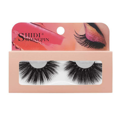 1 Pair 27MM Lashes 3D Mink Hair False Eyelashes Long Wispies Multilayers Fluffy Eyelashes Cruelty-free Handmade 30mm Lashes