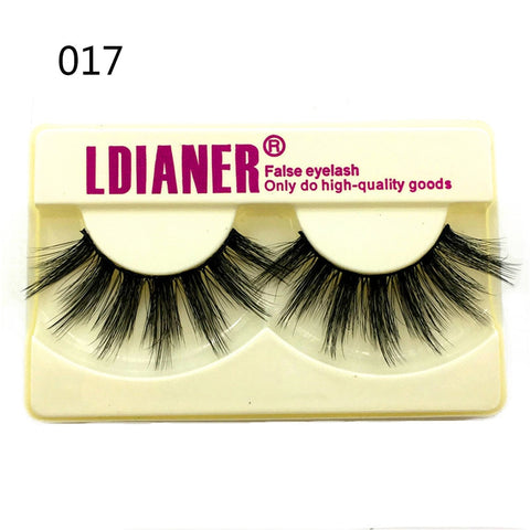 1 Pair 27MM Lashes 3D Mink Hair False Eyelashes Long Wispies Multilayers Fluffy Eyelashes Cruelty-free Handmade 30mm Lashes