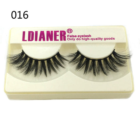 1 Pair 27MM Lashes 3D Mink Hair False Eyelashes Long Wispies Multilayers Fluffy Eyelashes Cruelty-free Handmade 30mm Lashes