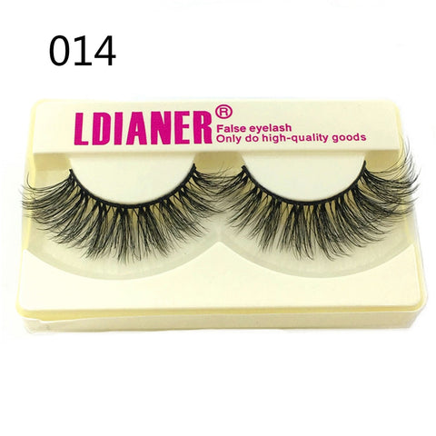 1 Pair 27MM Lashes 3D Mink Hair False Eyelashes Long Wispies Multilayers Fluffy Eyelashes Cruelty-free Handmade 30mm Lashes