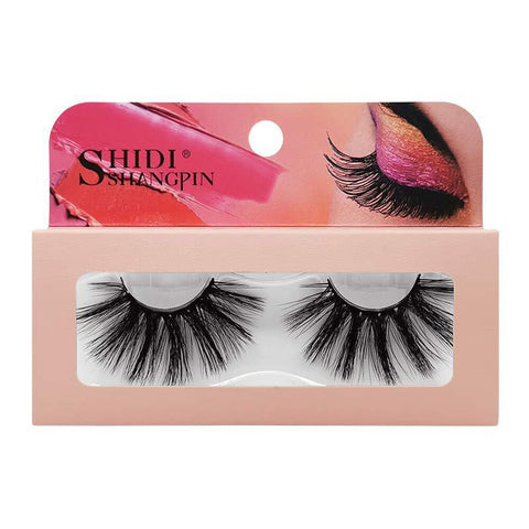 1 Pair 27MM Lashes 3D Mink Hair False Eyelashes Long Wispies Multilayers Fluffy Eyelashes Cruelty-free Handmade 30mm Lashes