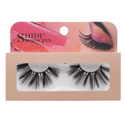 1 Pair 27MM Lashes 3D Mink Hair False Eyelashes Long Wispies Multilayers Fluffy Eyelashes Cruelty-free Handmade 30mm Lashes