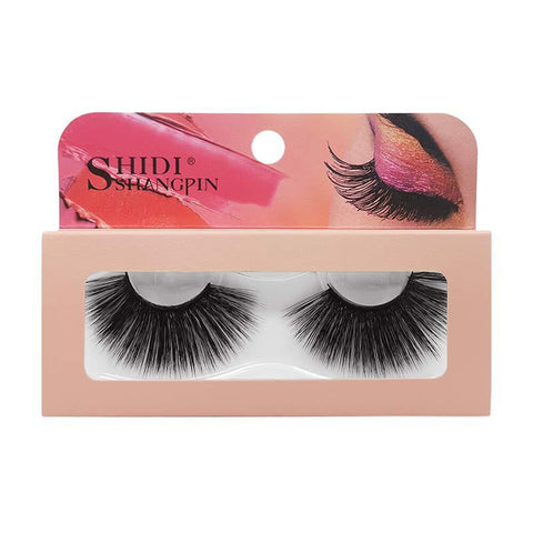 1 Pair 27MM Lashes 3D Mink Hair False Eyelashes Long Wispies Multilayers Fluffy Eyelashes Cruelty-free Handmade 30mm Lashes