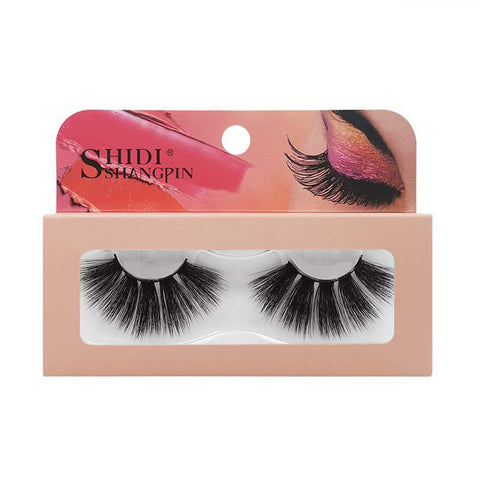 1 Pair 27MM Lashes 3D Mink Hair False Eyelashes Long Wispies Multilayers Fluffy Eyelashes Cruelty-free Handmade 30mm Lashes