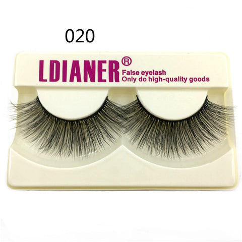 1 Pair 27MM Lashes 3D Mink Hair False Eyelashes Long Wispies Multilayers Fluffy Eyelashes Cruelty-free Handmade 30mm Lashes