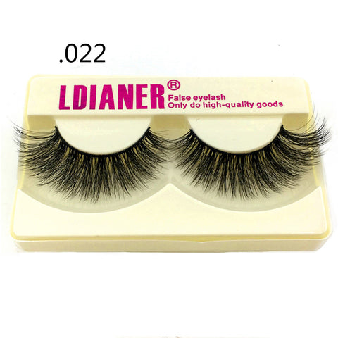 1 Pair 27MM Lashes 3D Mink Hair False Eyelashes Long Wispies Multilayers Fluffy Eyelashes Cruelty-free Handmade 30mm Lashes