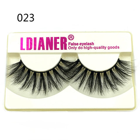 1 Pair 27MM Lashes 3D Mink Hair False Eyelashes Long Wispies Multilayers Fluffy Eyelashes Cruelty-free Handmade 30mm Lashes