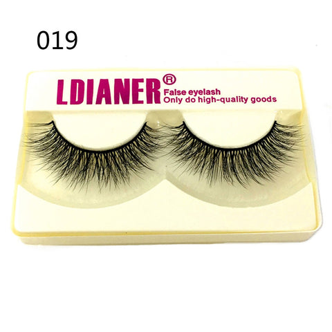 1 Pair 27MM Lashes 3D Mink Hair False Eyelashes Long Wispies Multilayers Fluffy Eyelashes Cruelty-free Handmade 30mm Lashes