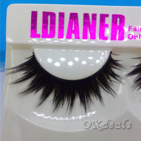 1 Pair 27MM Lashes 3D Mink Hair False Eyelashes Long Wispies Multilayers Fluffy Eyelashes Cruelty-free Handmade 30mm Lashes