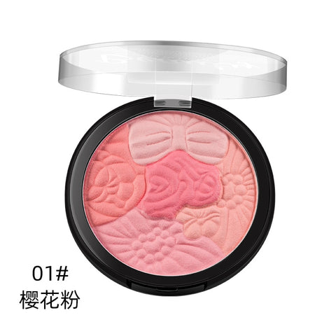 Face Blush Makeup Palette Petal Matte Blusher Highlighter Powder Contour Cheek Rouge Easy to Wear Make Up Natural Minerals