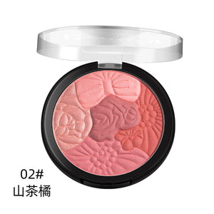 Face Blush Makeup Palette Petal Matte Blusher Highlighter Powder Contour Cheek Rouge Easy to Wear Make Up Natural Minerals