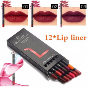 1 Colors/Set Sexy Matte Lip Stick Lipliner Lip Liner Pencil Matt Nude Lipsliner Pen Set Beauty Makeup Tool Cosmetic For Lips