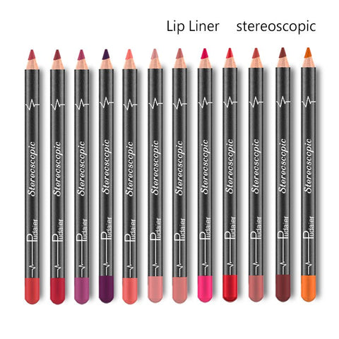 1 Colors/Set Sexy Matte Lip Stick Lipliner Lip Liner Pencil Matt Nude Lipsliner Pen Set Beauty Makeup Tool Cosmetic For Lips