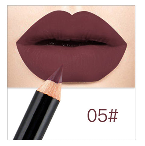 1 Colors/Set Sexy Matte Lip Stick Lipliner Lip Liner Pencil Matt Nude Lipsliner Pen Set Beauty Makeup Tool Cosmetic For Lips