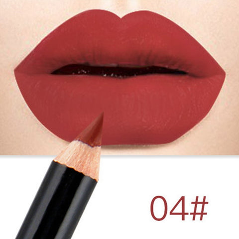 Brand Waterproof Matte Lipstick Pencil Lip Liner Makeup Contour Lip Tint Sexy Batom Mate Long Lasting Moisturizer Lipliner Levre