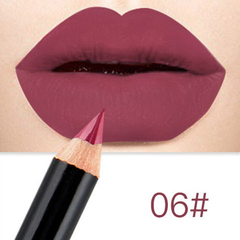 Brand Waterproof Matte Lipstick Pencil Lip Liner Makeup Contour Lip Tint Sexy Batom Mate Long Lasting Moisturizer Lipliner Levre