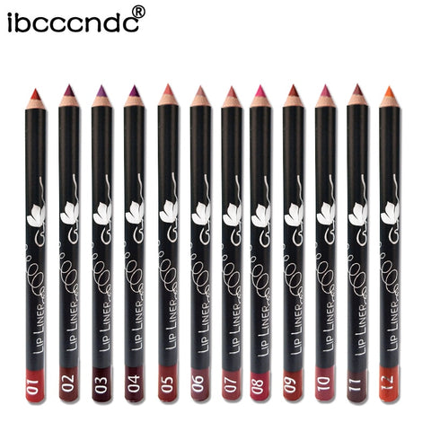 Brand Professional Matte Lipliner Pencil Long Lasting Waterproof Nude Lip Liner Matt Lipstick Liner Pencil Batom Makeup Set