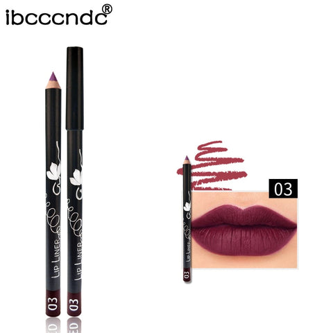 Brand Professional Matte Lipliner Pencil Long Lasting Waterproof Nude Lip Liner Matt Lipstick Liner Pencil Batom Makeup Set