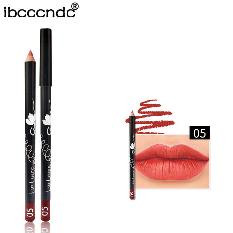 Brand Professional Matte Lipliner Pencil Long Lasting Waterproof Nude Lip Liner Matt Lipstick Liner Pencil Batom Makeup Set